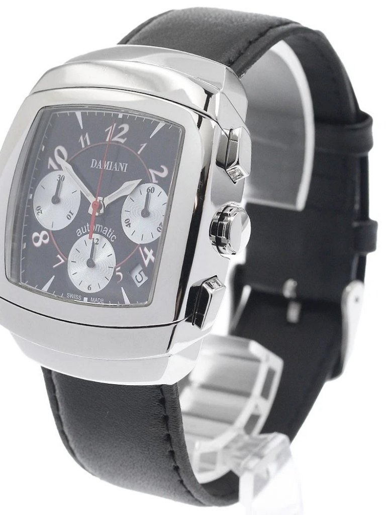 Damiani Ego D06acfh Chronograph Date Black Dial Automatic Mens Watch967791